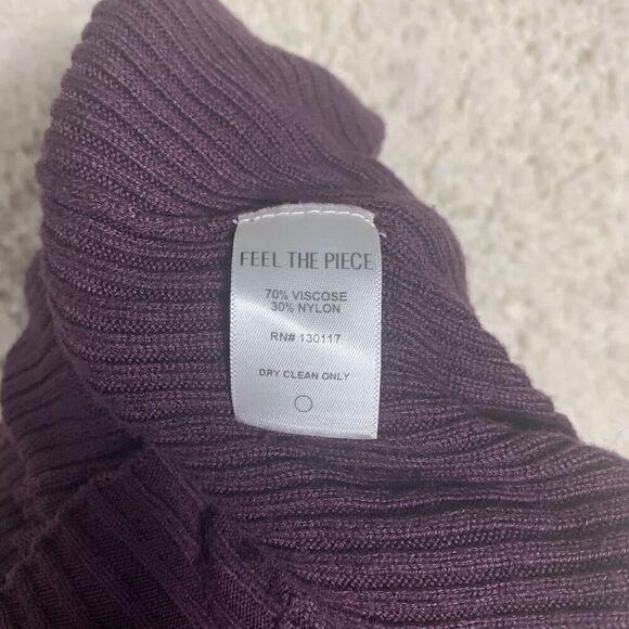 Feel The Piece Terre Jacobs Purple Gigi Top Cold Shoulder XS/S Long Sleeve Shirt - Picture 5 of 7